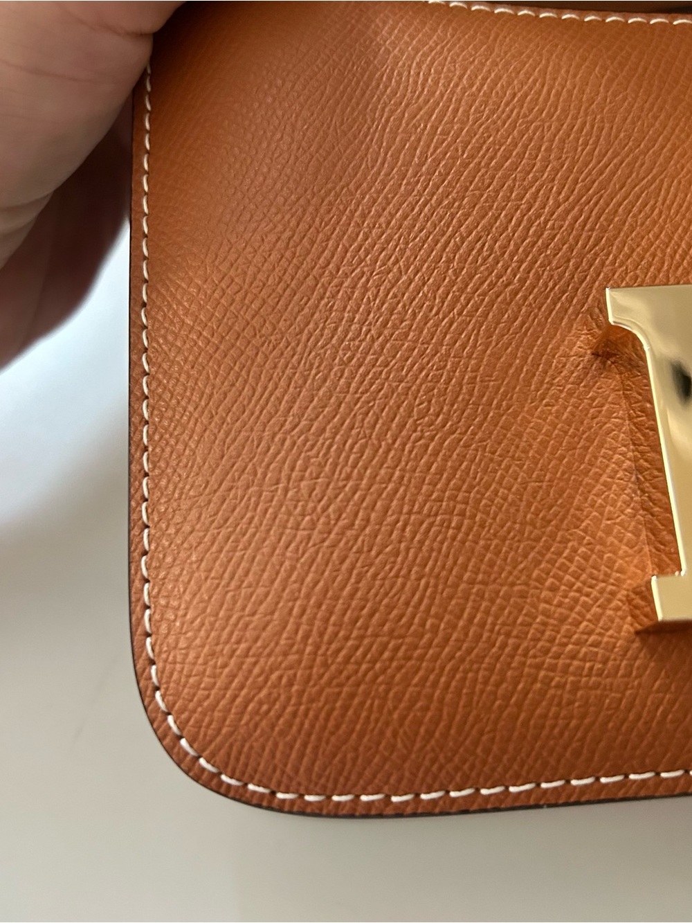 19cm Golden Brown Epsom Leather H Box - Picture 8 of 8